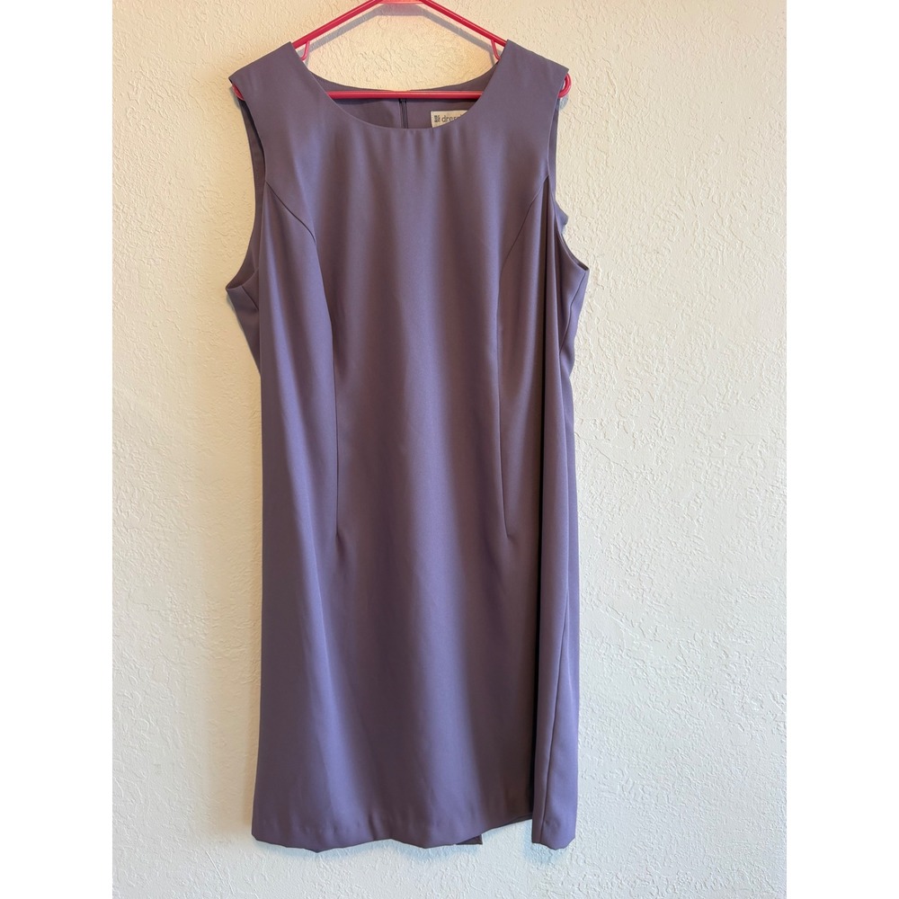 Dressbarn Woman Purple Sleeveless Sheath Dress Plus Size 18W Made in USA 38268